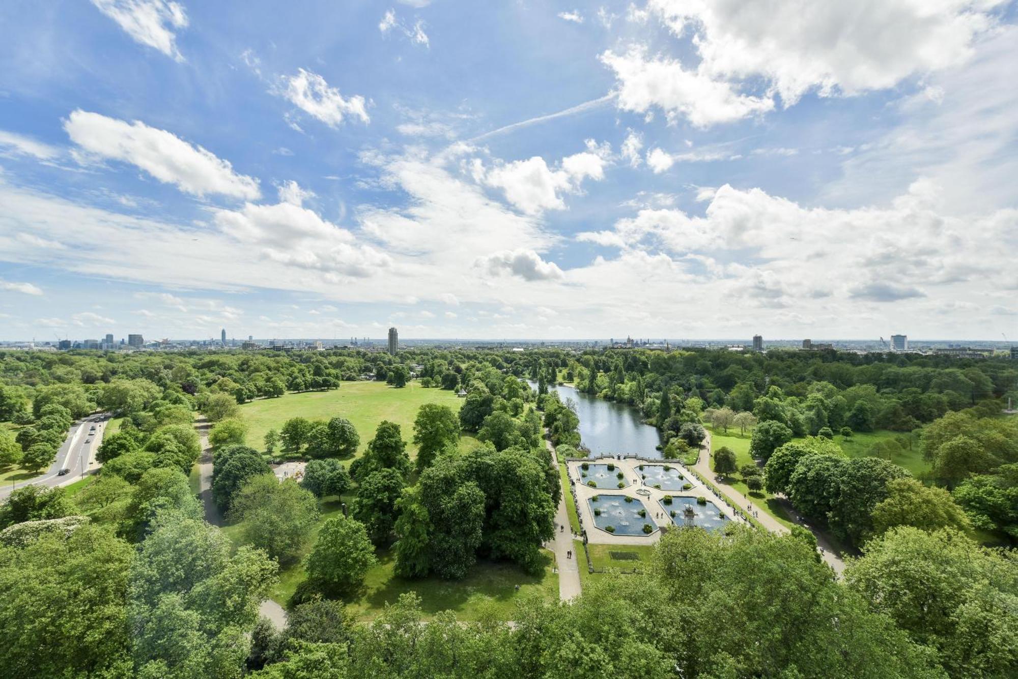 Hotel Royal Lancaster Londra Esterno foto View of the park from the top of the London Eye